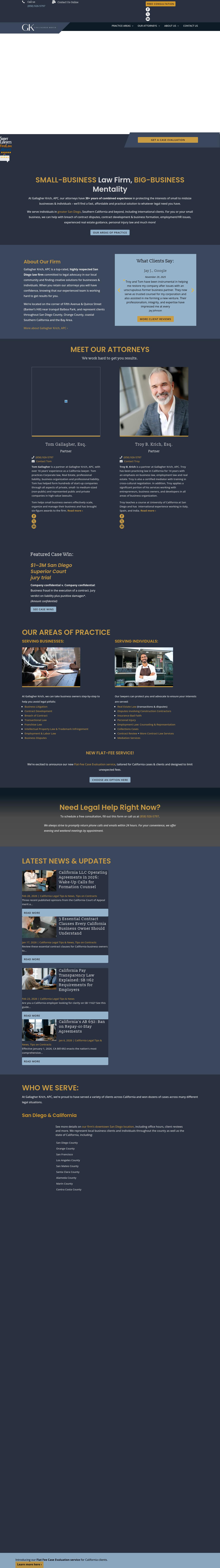 Gallagher | Krich, APC - San Diego CA Lawyers